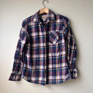 Field & Stream Woman Flannel‎ 100% Cotton Bottom Up Shirt, Size M